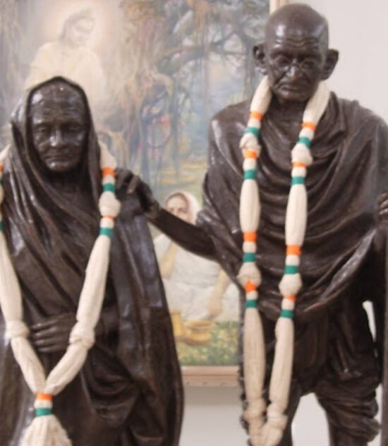 Ba and Bapu interned by British Govt. during Quit India Movement.